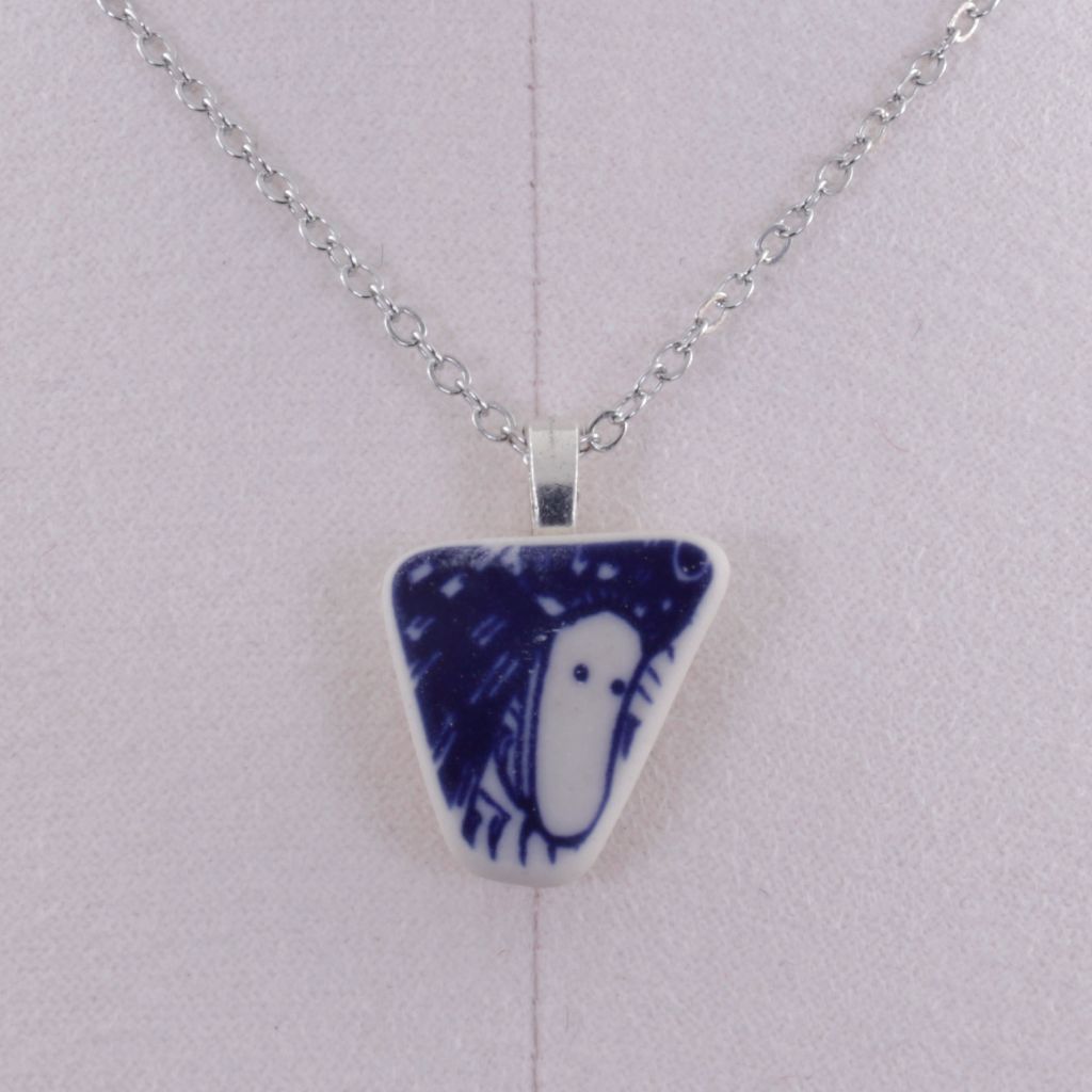 Upcycled Ceramic Pendant Necklace