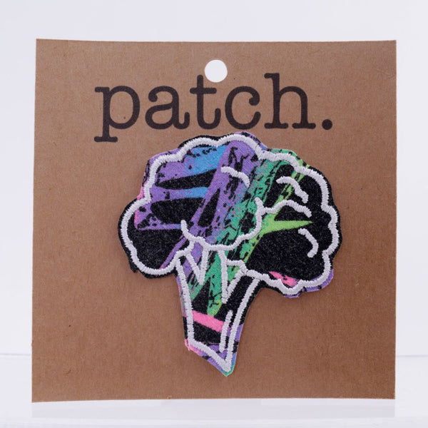 Upcycled Fabric Patch Broccoli