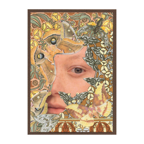Hidden Face Original Collage Card