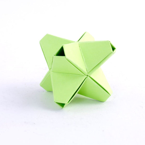Lime Green Polyhedral Origami Sculpture
