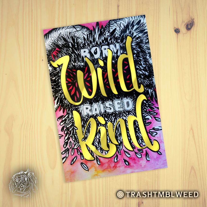 Born Wild / Raised Kind Postcard