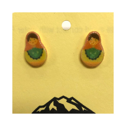 Matryoshka Doll Stud Earrings