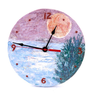 Mycelium Hemp Eco-Friendly Moon Clock