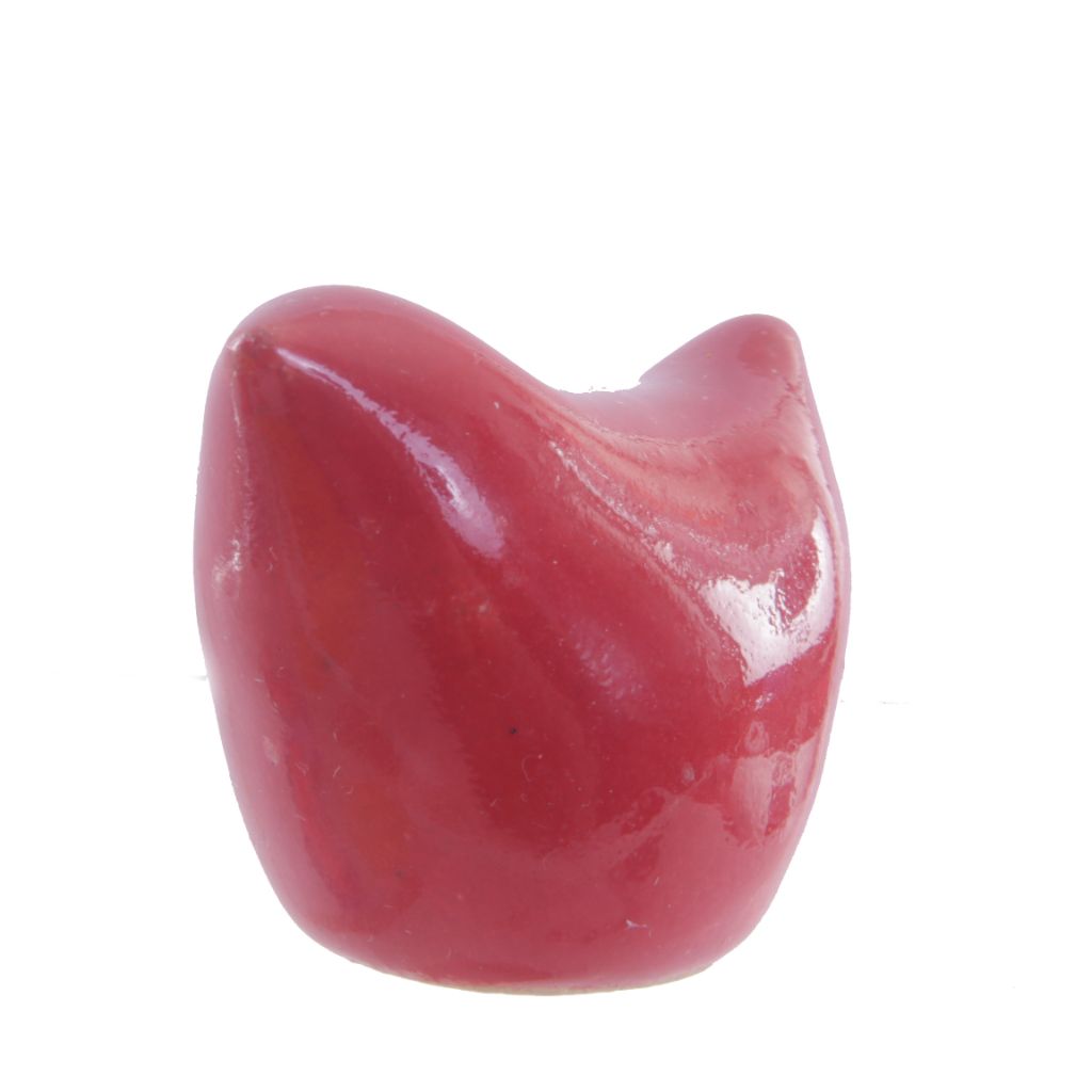 Mini Jelly Bean Bird - Red Porcelain