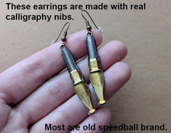 Pen Nib Earrings