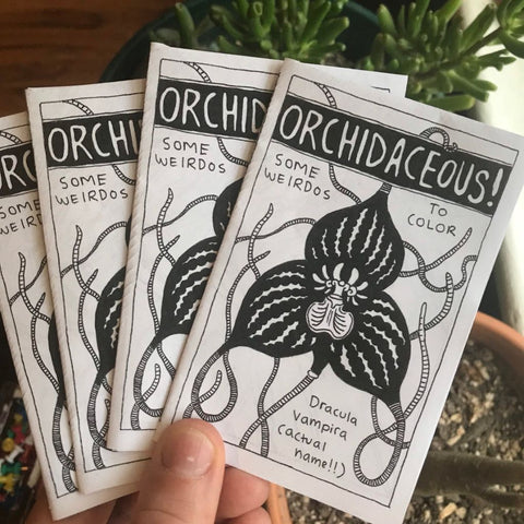 Orchidaceous Coloring Zine with Orchids