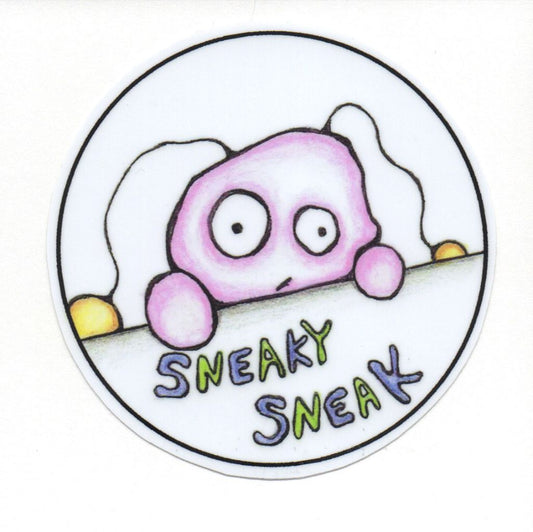 Sneaky Sneak Anxiety Buddy Sticker