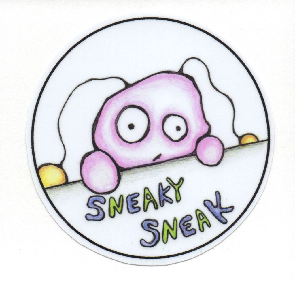 Sneaky Sneak Anxiety Buddy Sticker