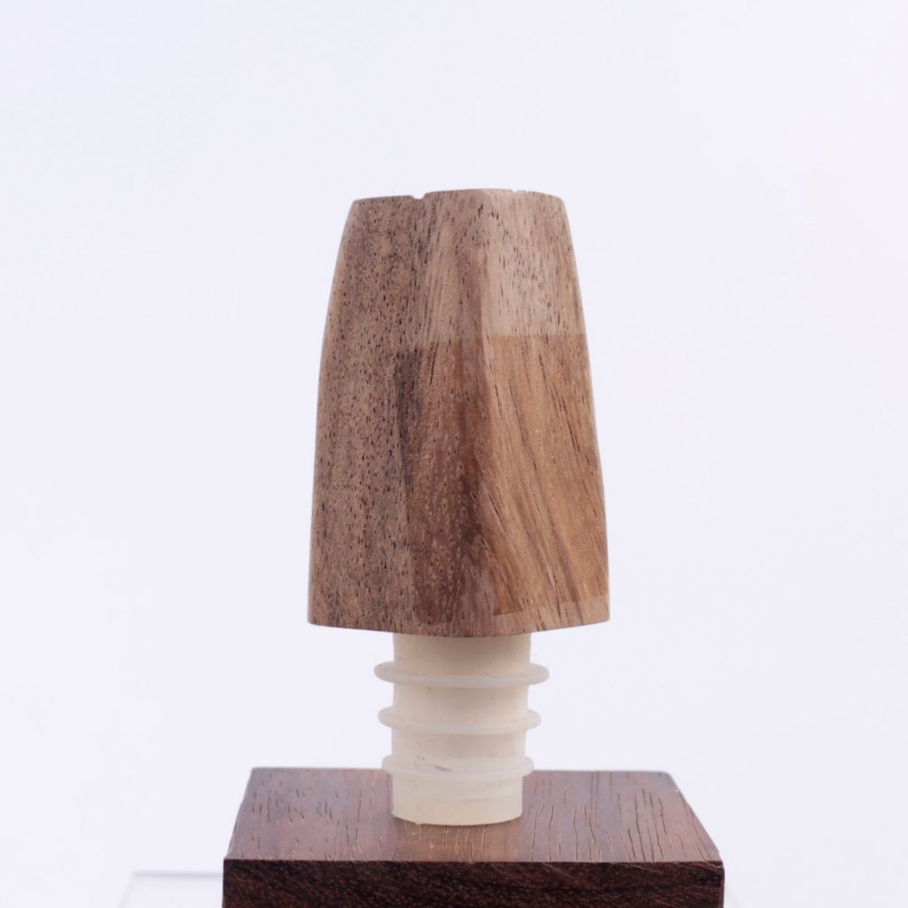 Handcrafted Wood Bottle Stopper w Clock Face