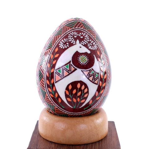 Pysanky Spirit Egg - Brown with Horse