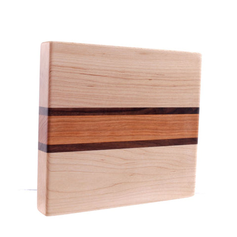 Small Hardwood Cutting Board - Cherry Maple Mahogany