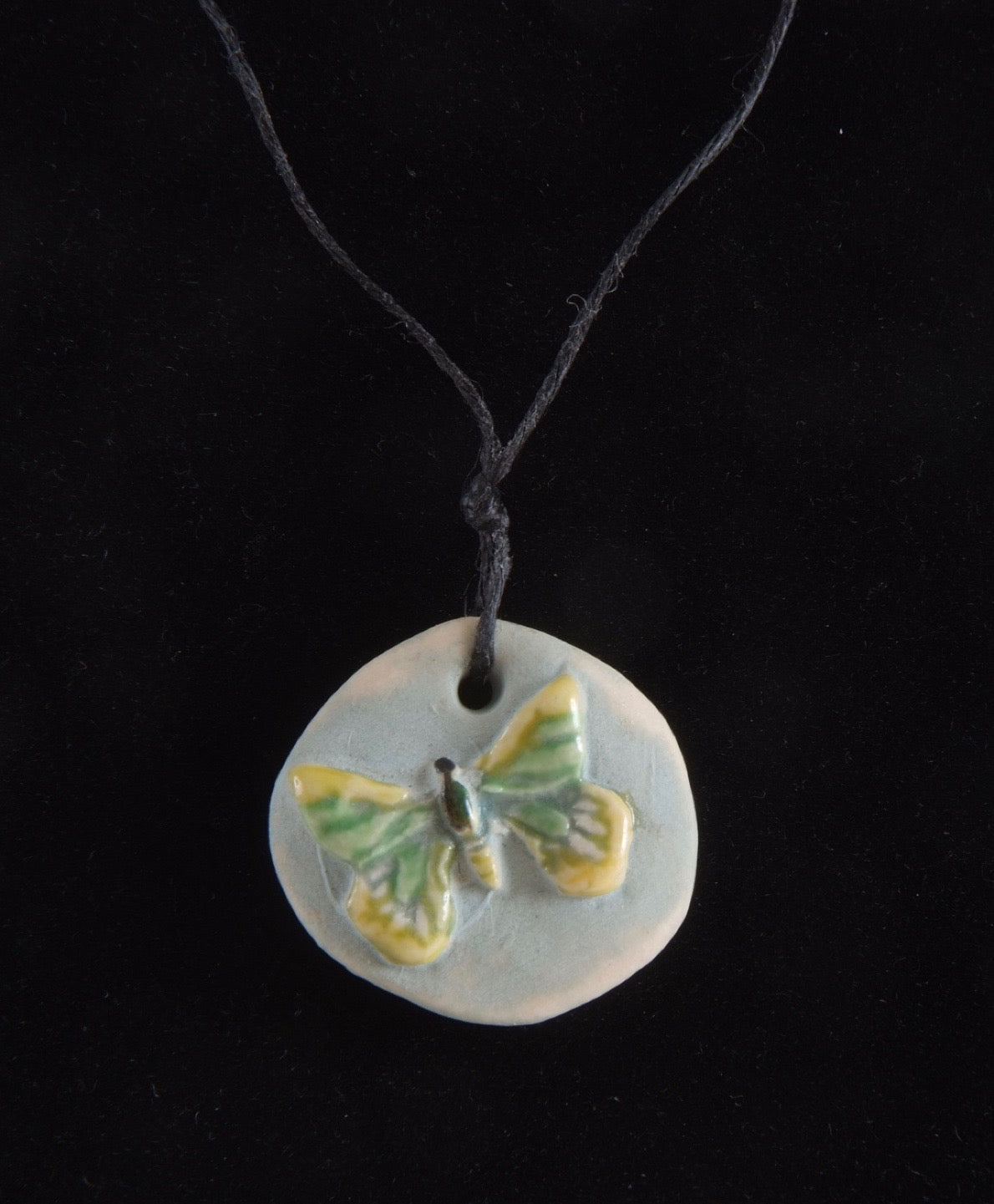 Butterfly Ceramic Pendant Necklace