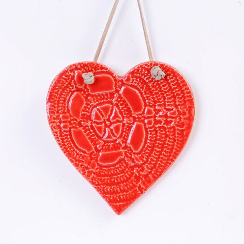 Ceramic Heart Wall Hanging