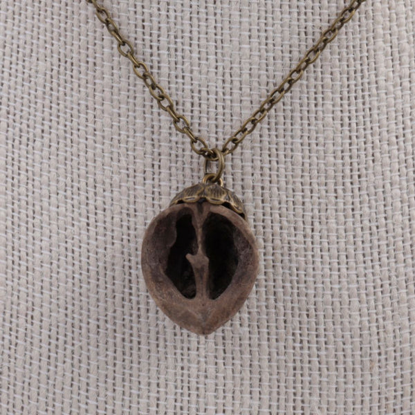 Natural Hickory Nut Pendant