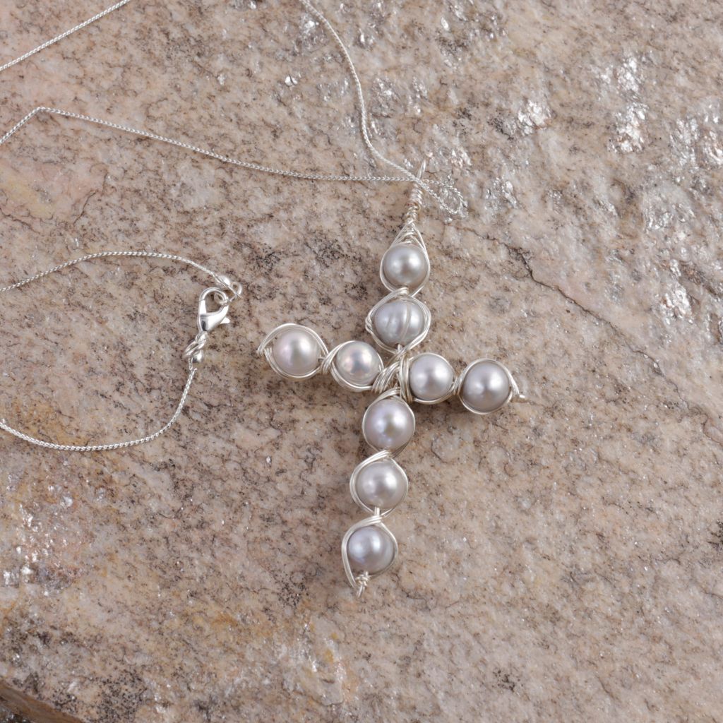 Pearl Cross Necklace