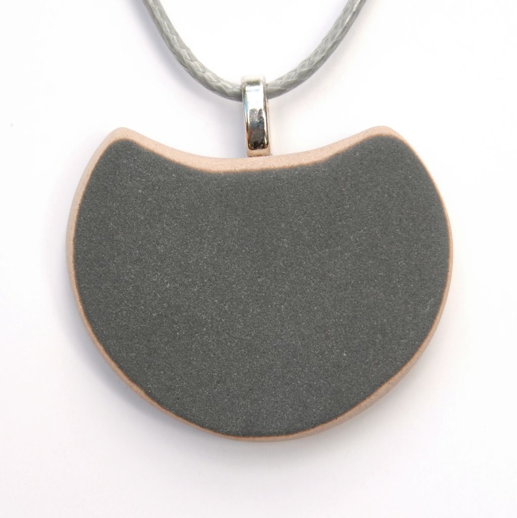 Upcycled Vintage Grey Ceramic Pendant