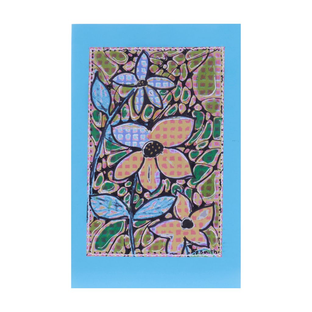 Digital Flowers 02 Neurographic Fine Art Card