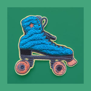Blue Skate Chenille Patch
