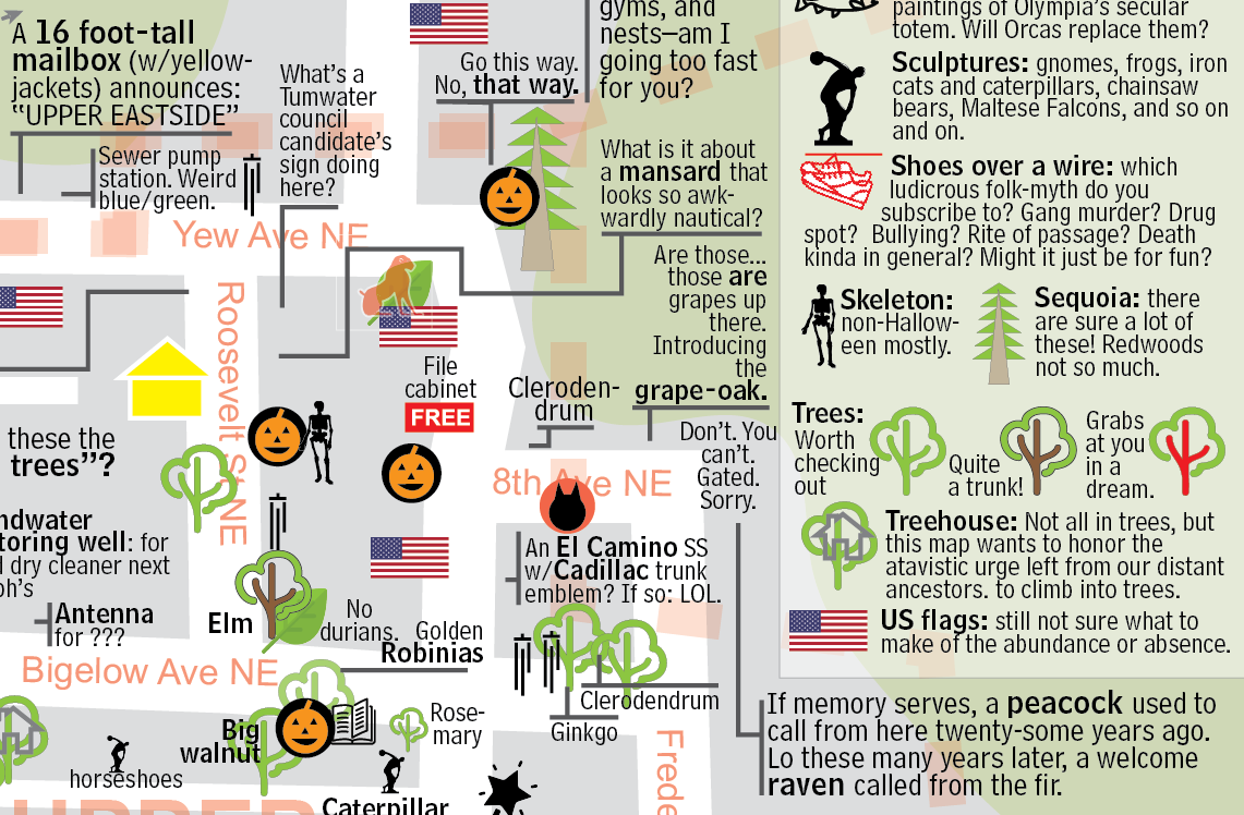 Psychogeographic Walking Map  (NE Neighborhoods)