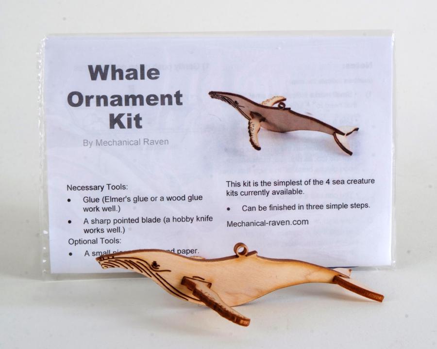 Wooden DIY Whale Ornament Kit