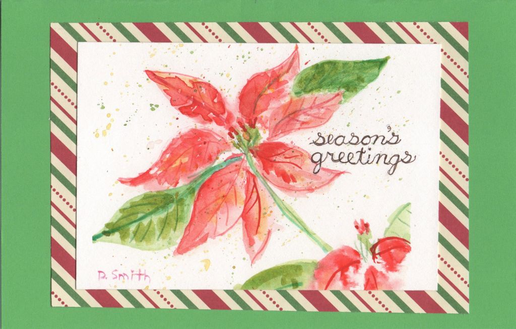 Poinsettia Holiday Card