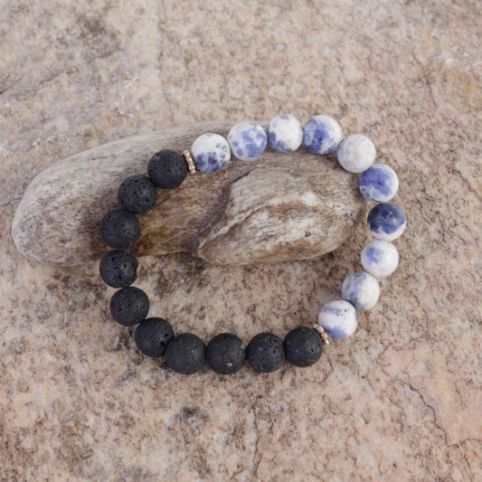 Lava & Sodalite Bracelet