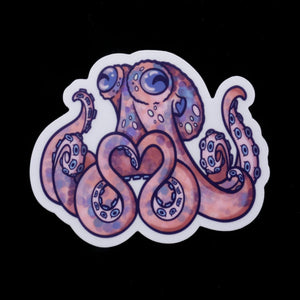 Octopus Sticker w Clear Background