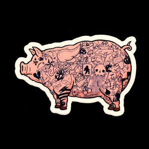 Tattooed Pig Sticker