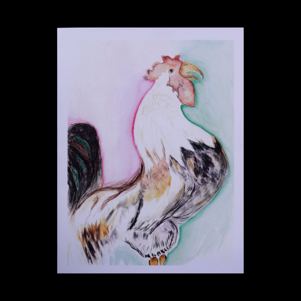 Rooster - Watercolor Greeting Card