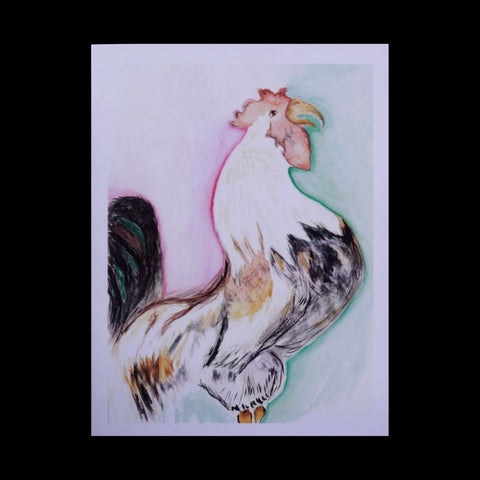 Rooster - Watercolor Greeting Card