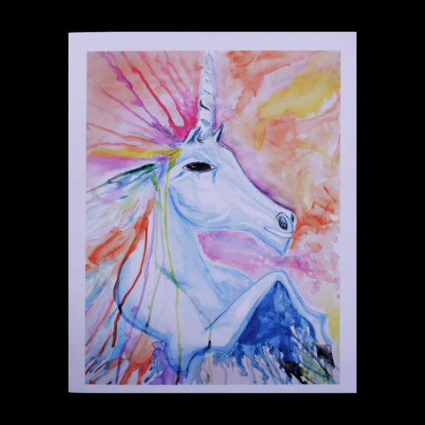 Unicorn - Watercolor Greeting Card